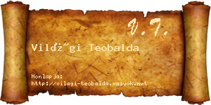 Világi Teobalda névjegykártya
